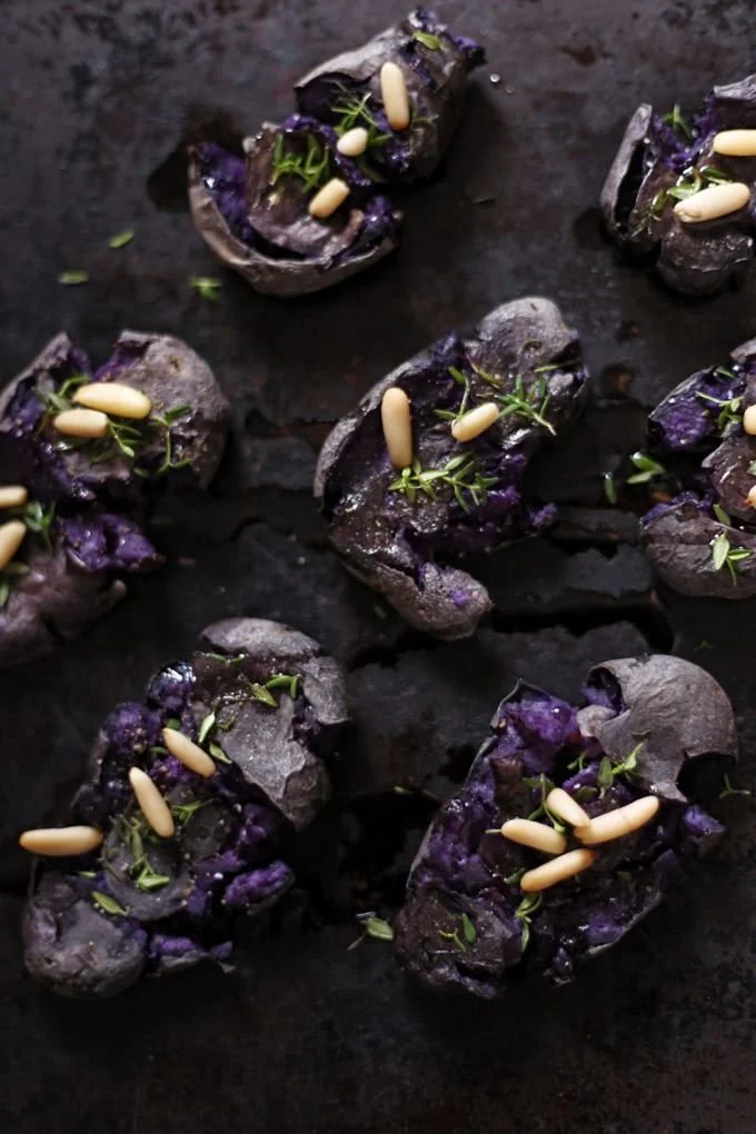 Colorful spread of festive vegan recipes for Thanksgiving and Christmas dinner