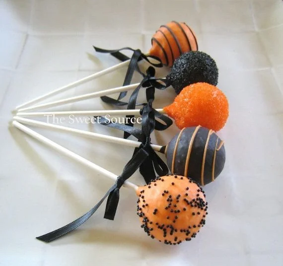 Delicious orange and red cake pops for festive occasions
