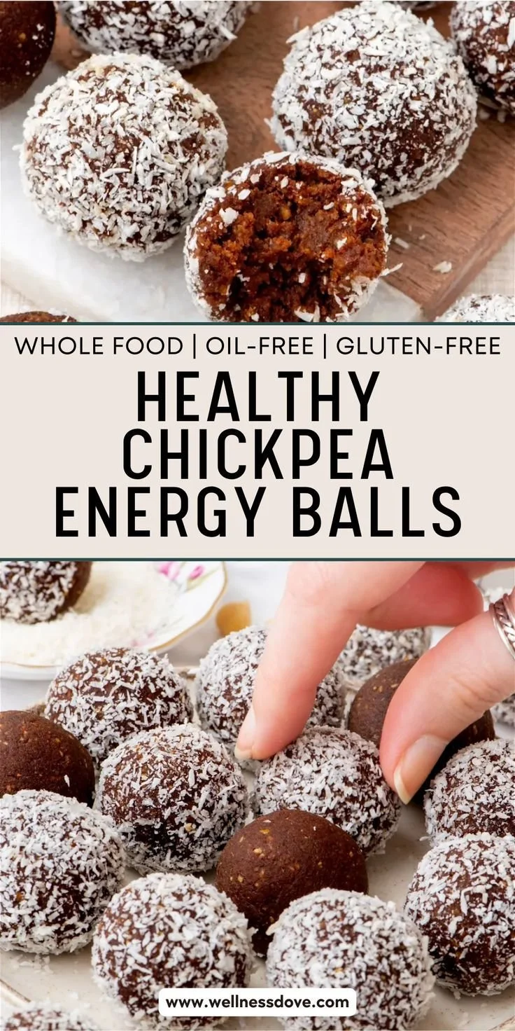 Healthy chickpea energy balls for a nutritious snack.