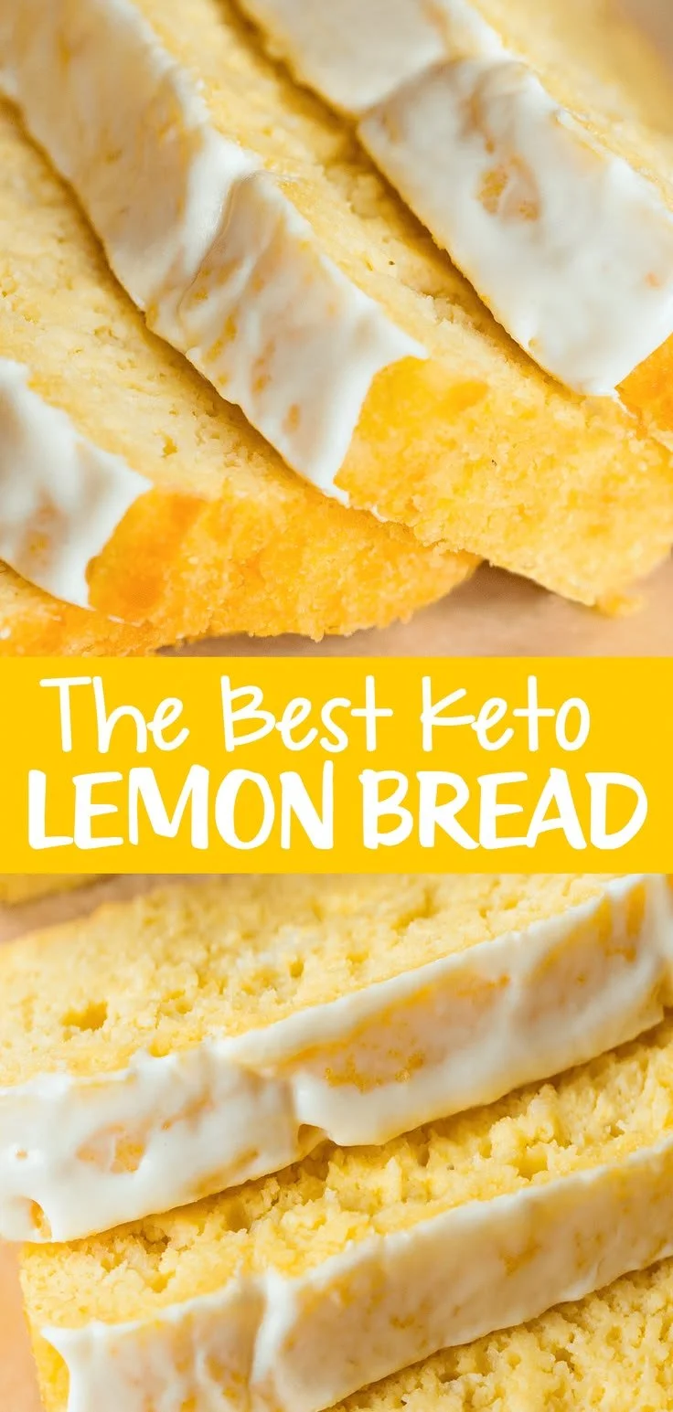 Delicious keto lemon bread made with almond flour, sugar-free dessert recipe