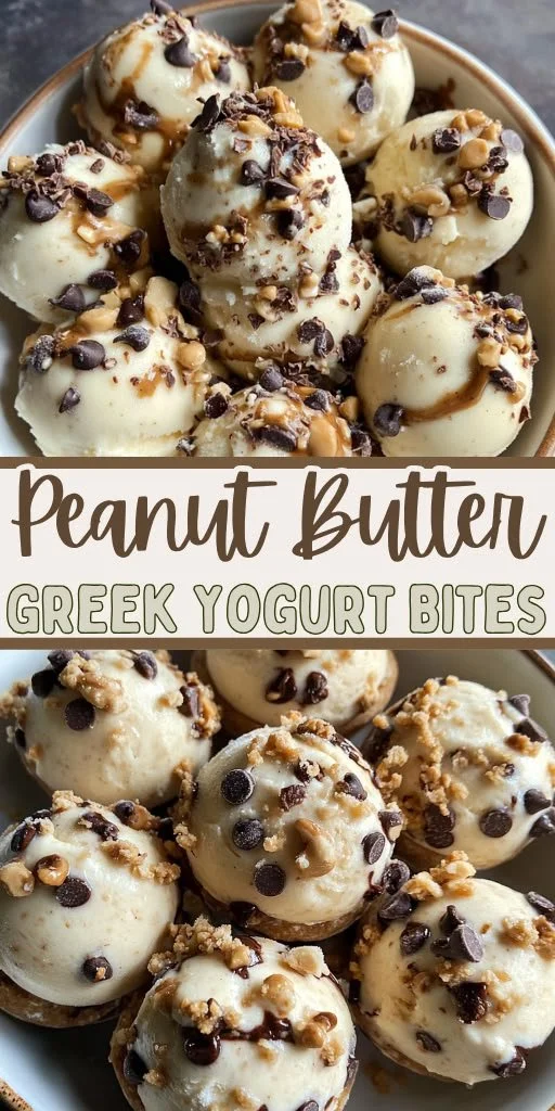 Healthy Peanut Butter Greek Yogurt Bites for a nutritious snack
