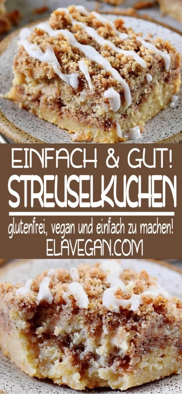 Vegan streuselkuchen without yeast, freshly baked and ready to enjoy.
